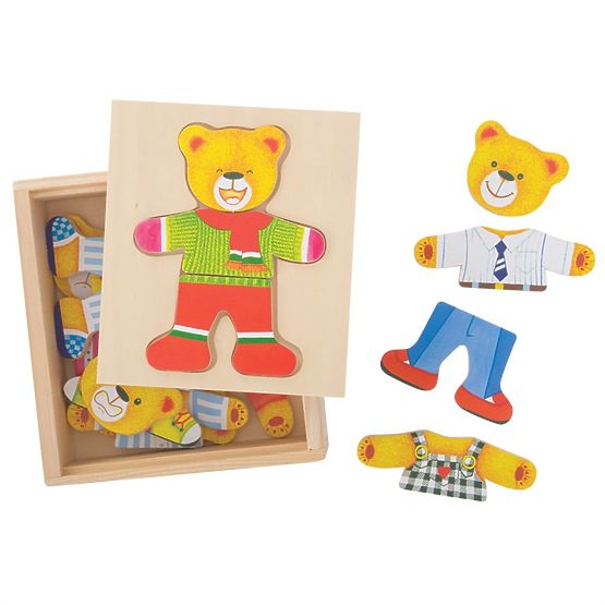 Bigjigs Toys Mr. Bear Öltöztetős Puzzle