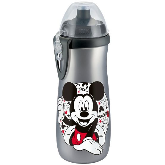 Gyermekek üveg NUK Sport Cup Disney Cool Mickey 450 ml szürke