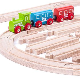 Bigjigs Rail 24 részes fa sínkészlet, Bigjigs Rail