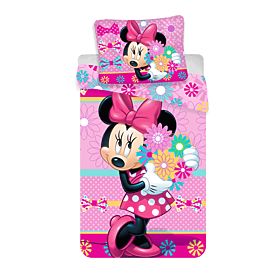 Minnie 'Masnik és Virágok' gyermek ágynemű 140x200 cm + 70x90 cm, Minnie Mouse