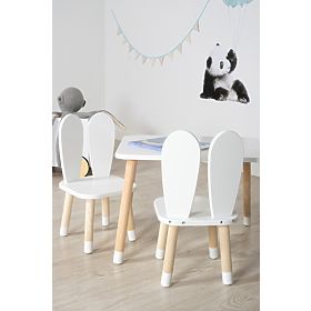 Gyermek asztal székekkel - Oushka - fehér, Ourbaby®