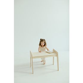 Gyerek fa asztalka székkel S/M - természetes, baby wood