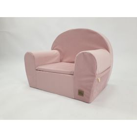 Gyerek bársony fotel - rózsaszín, TOLO