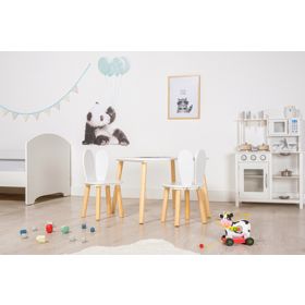 Ourbaby - Gyerek asztal és székek nyuszifülekkel, SENDA